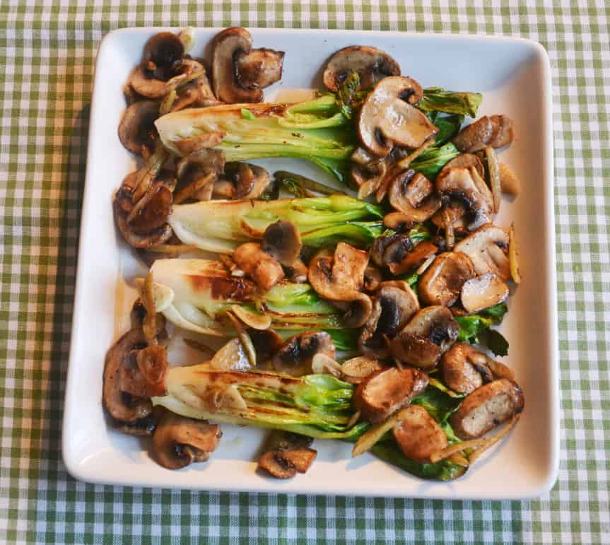 pak choi with garlic and ginger