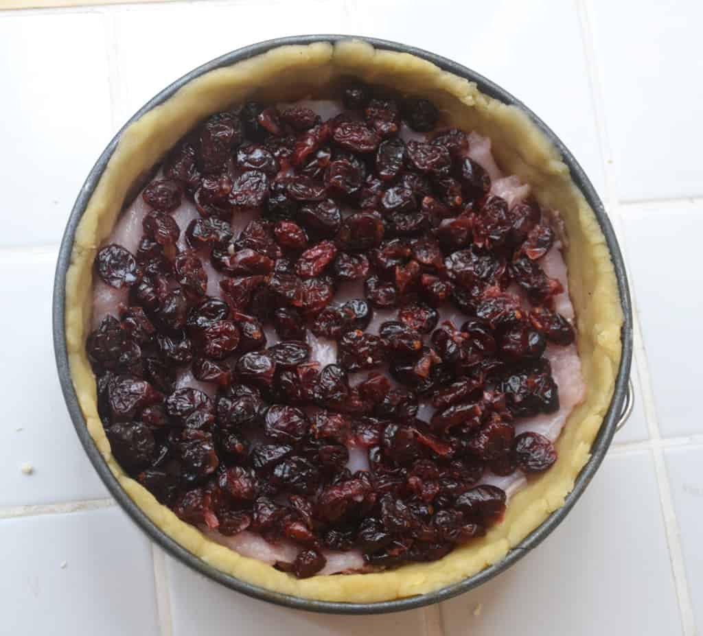 cranberries added to tin.