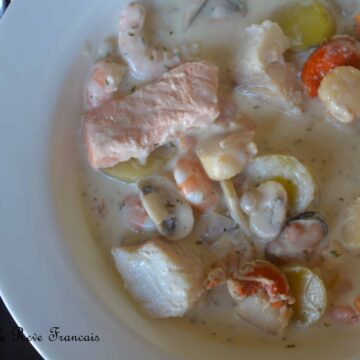 bowl of French seafood stew.