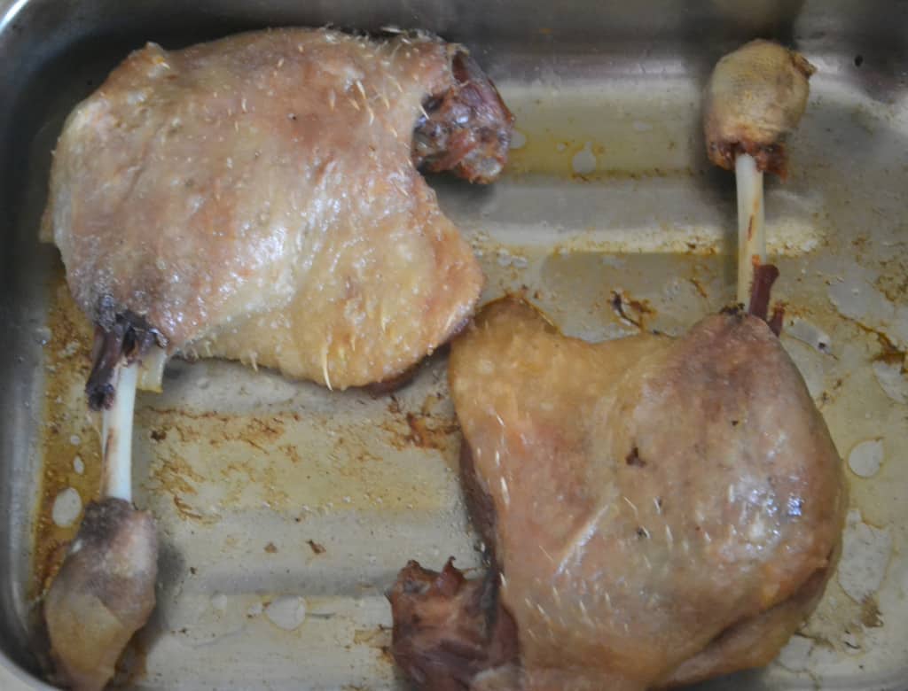 Cookd duck legs.