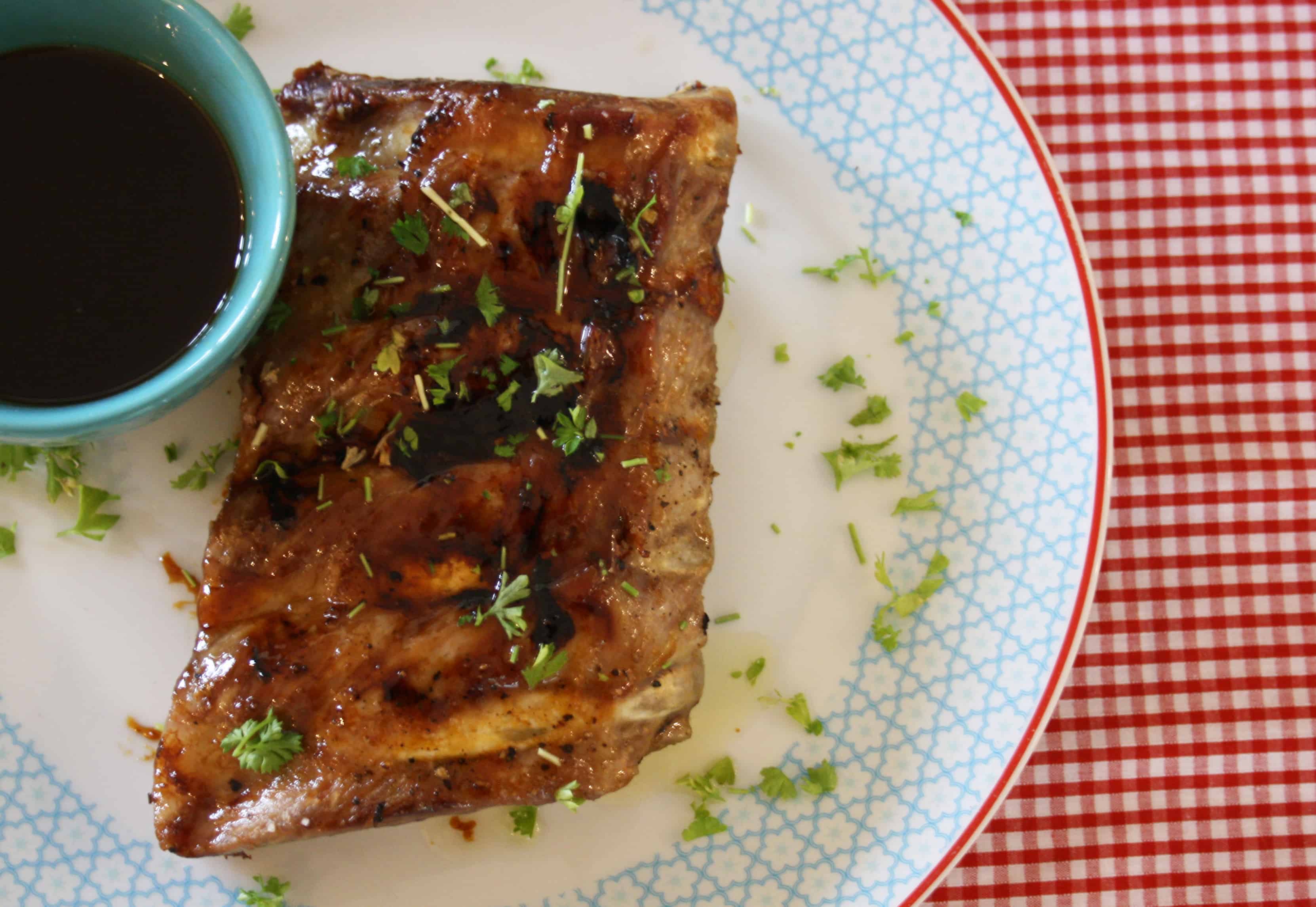 sticky bourbon ribs