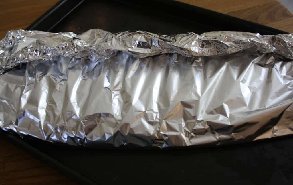 salmon wrapped in a foil parcel
