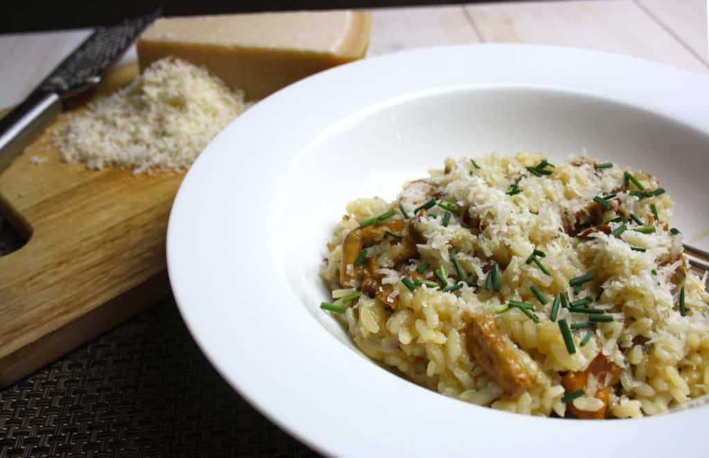 Wild Mushroom Risotto in a serving bowl.