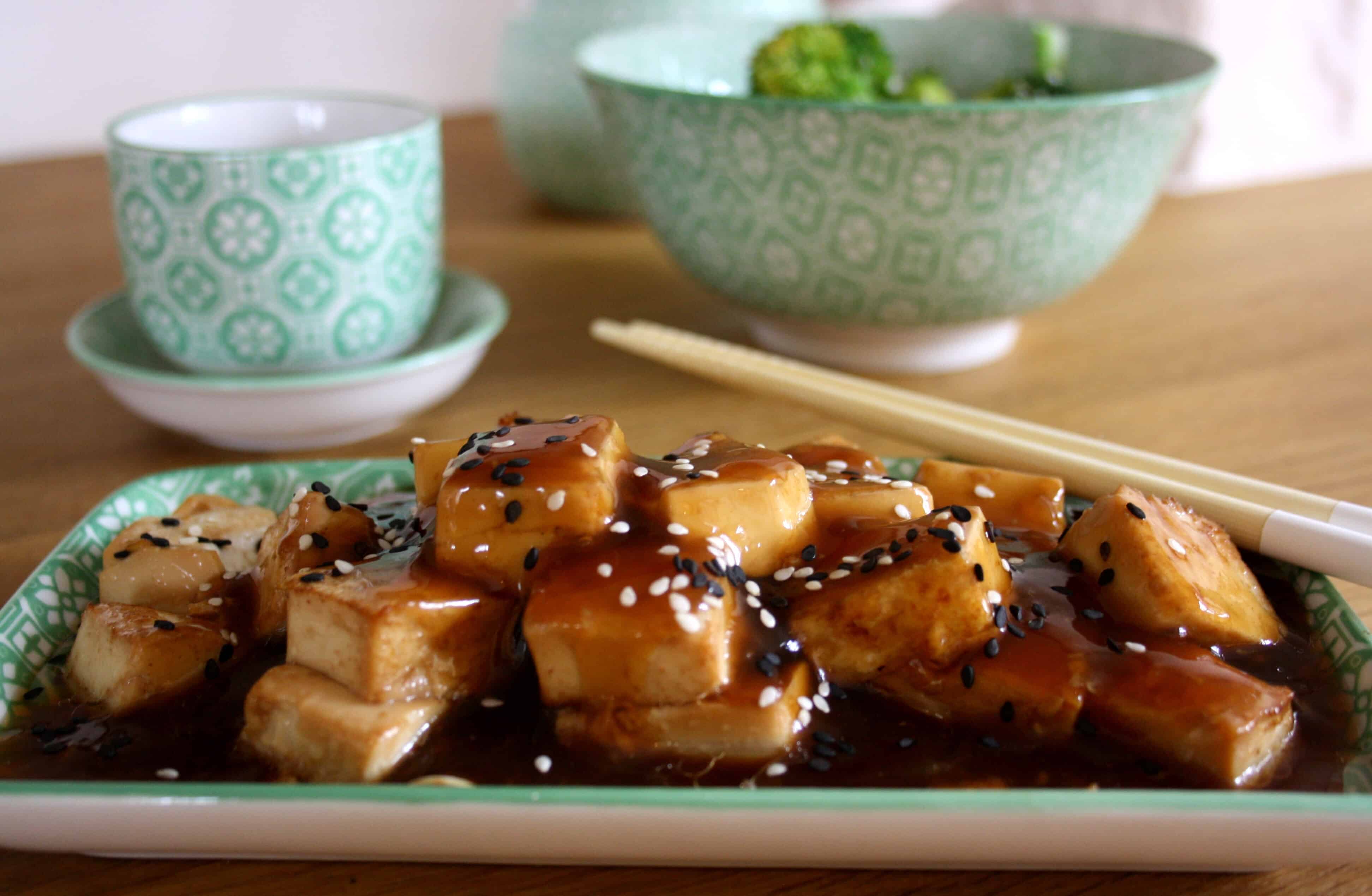 sesame garlic tofu