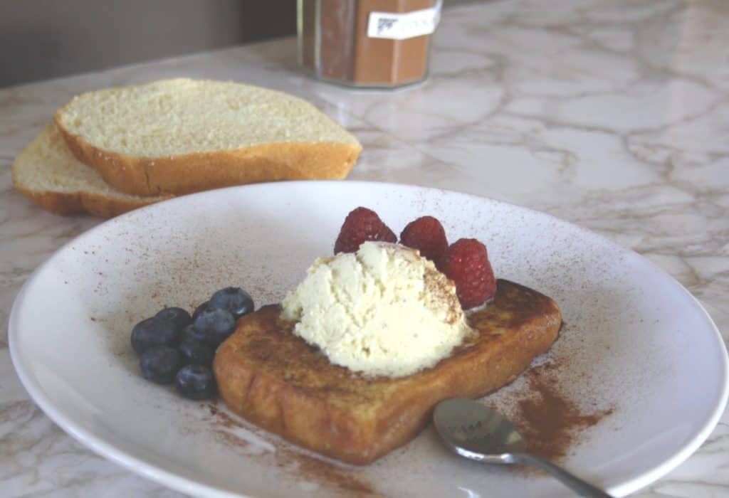 Simple Simple Vanilla Pain Perdu. Buttery brioche is dipped in batter then fried for an easy and delicious dessert. So many variations.