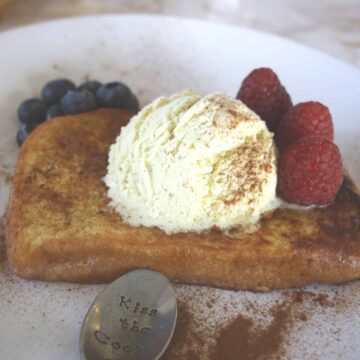 Simple Simple Vanilla Pain Perdu. Buttery brioche is dipped in batter then fried for an easy and delicious dessert. So many variations.