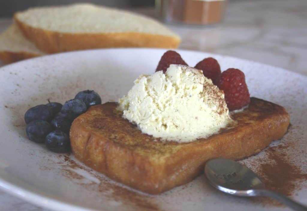 Simple Simple Vanilla Pain Perdu. Buttery brioche is dipped in batter then fried for an easy and delicious dessert. So many variations.