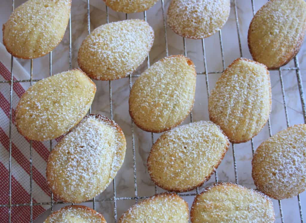 madeleines on a cooling rack