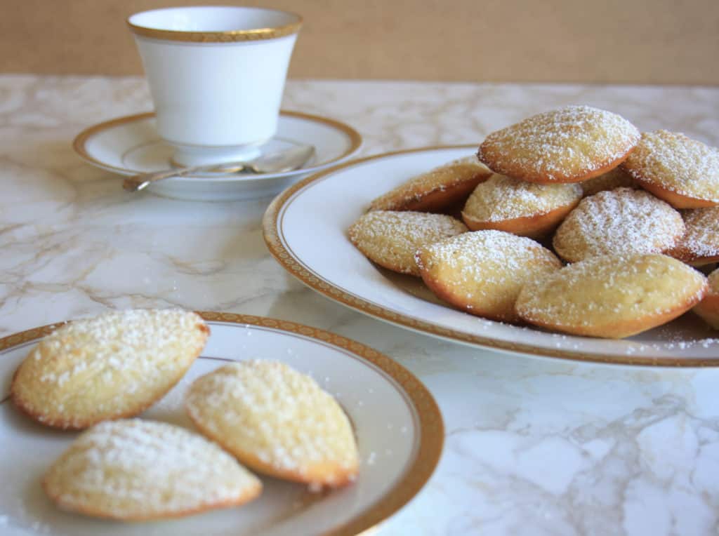 Plates of madeleines