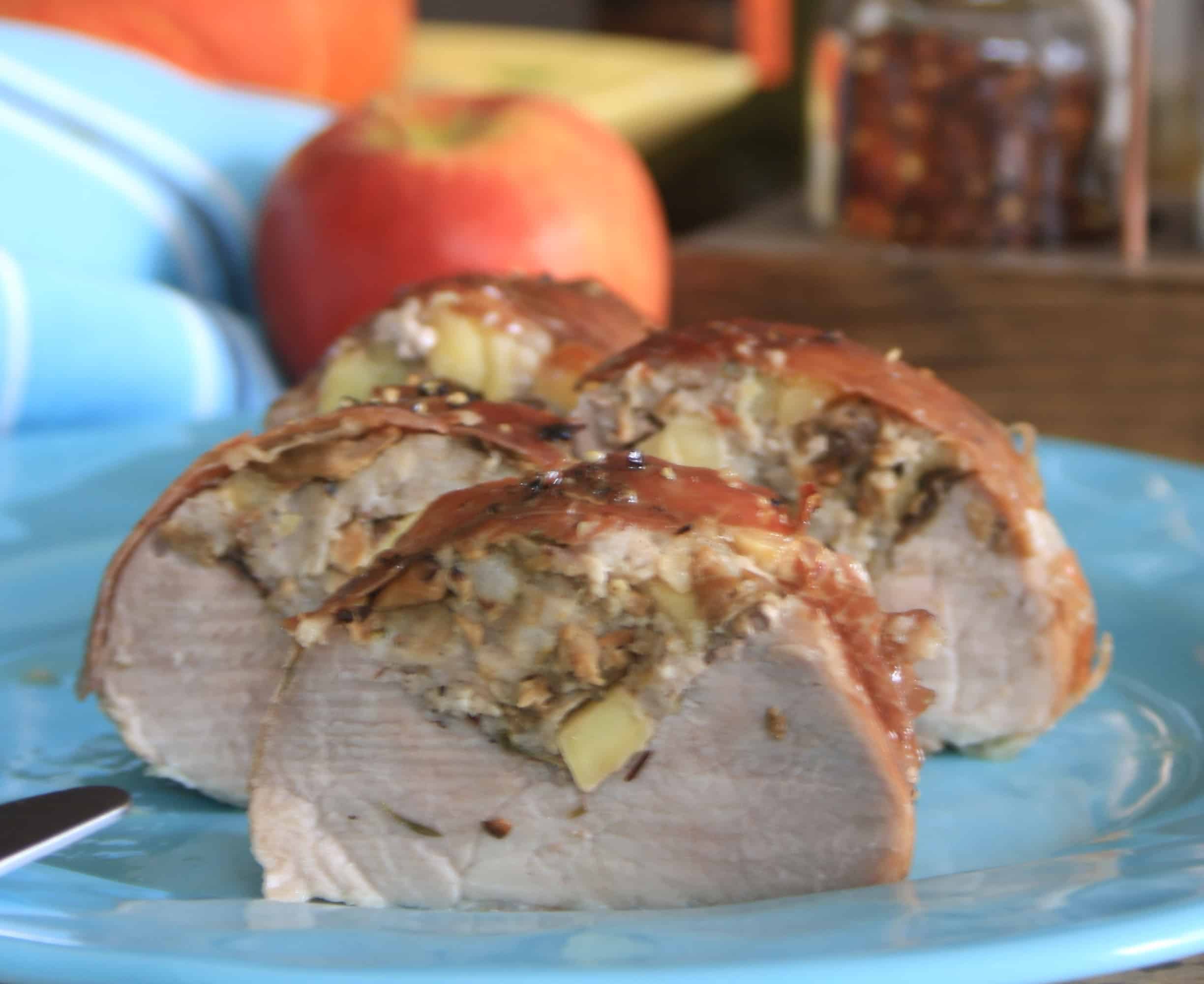 pork fillet with porcini and apple