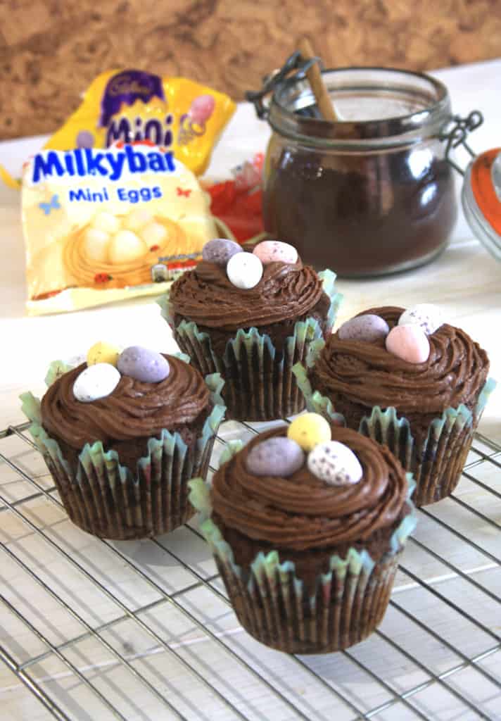 four surprise easter egg cakes