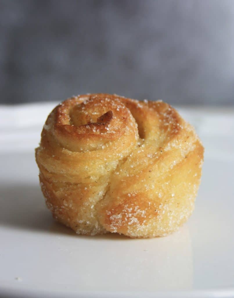 single cruffin on a plate