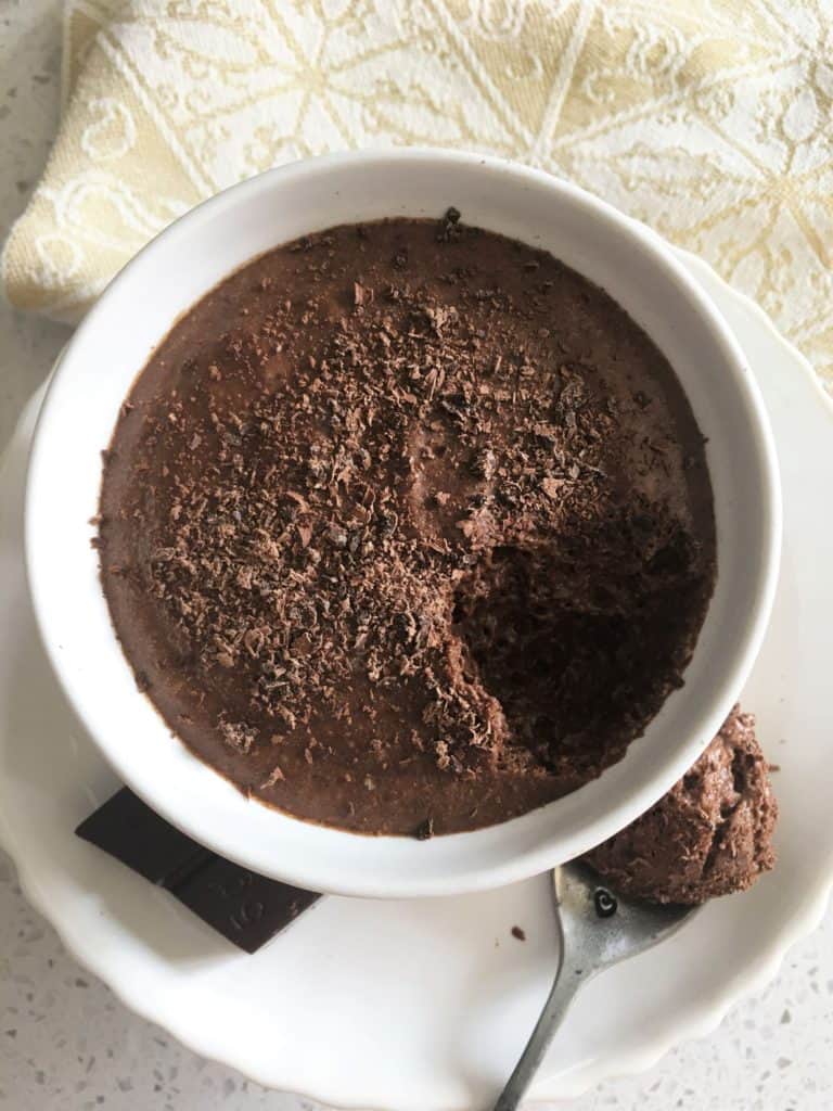 Overhead shot of chocolate dessert