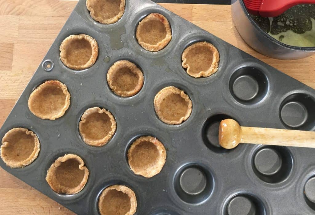 bread in a mini muffin pan