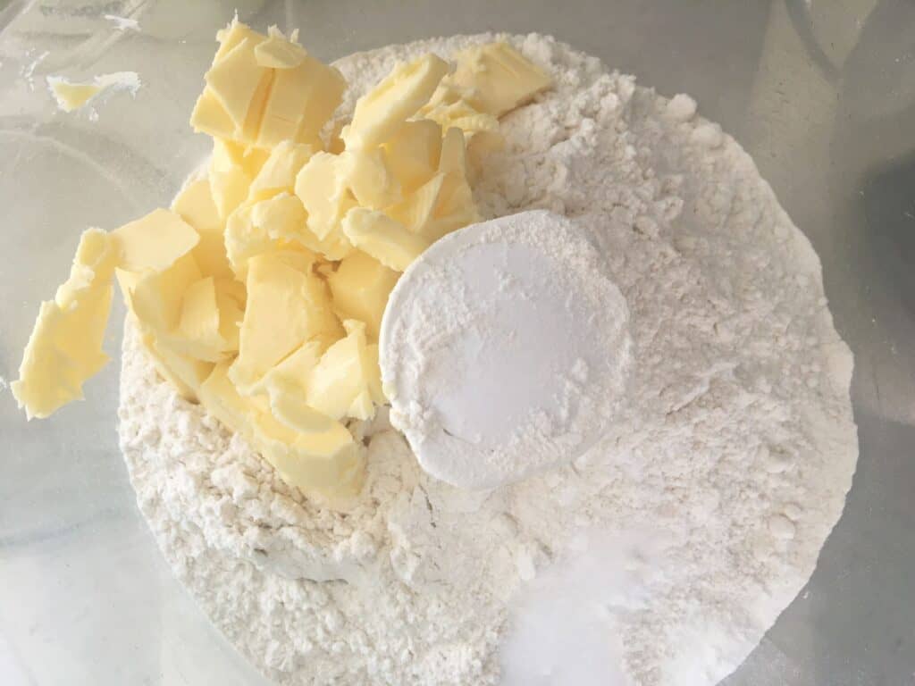 butter and flour in a food processor