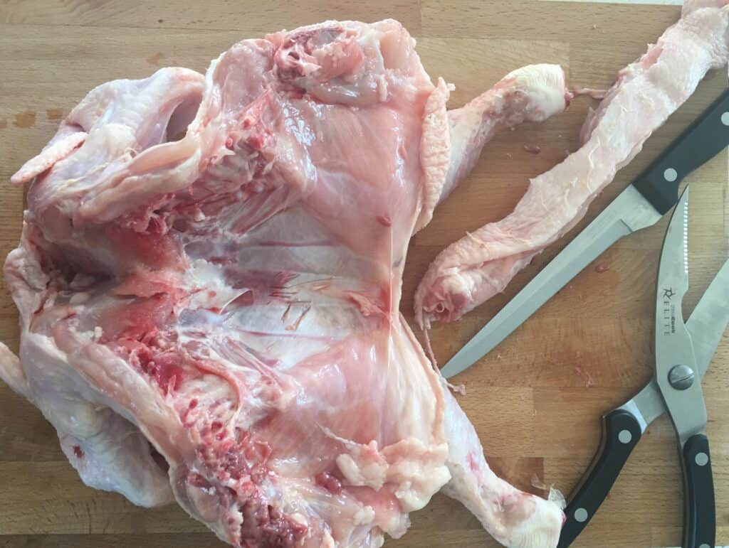 chicken with backbone removed
