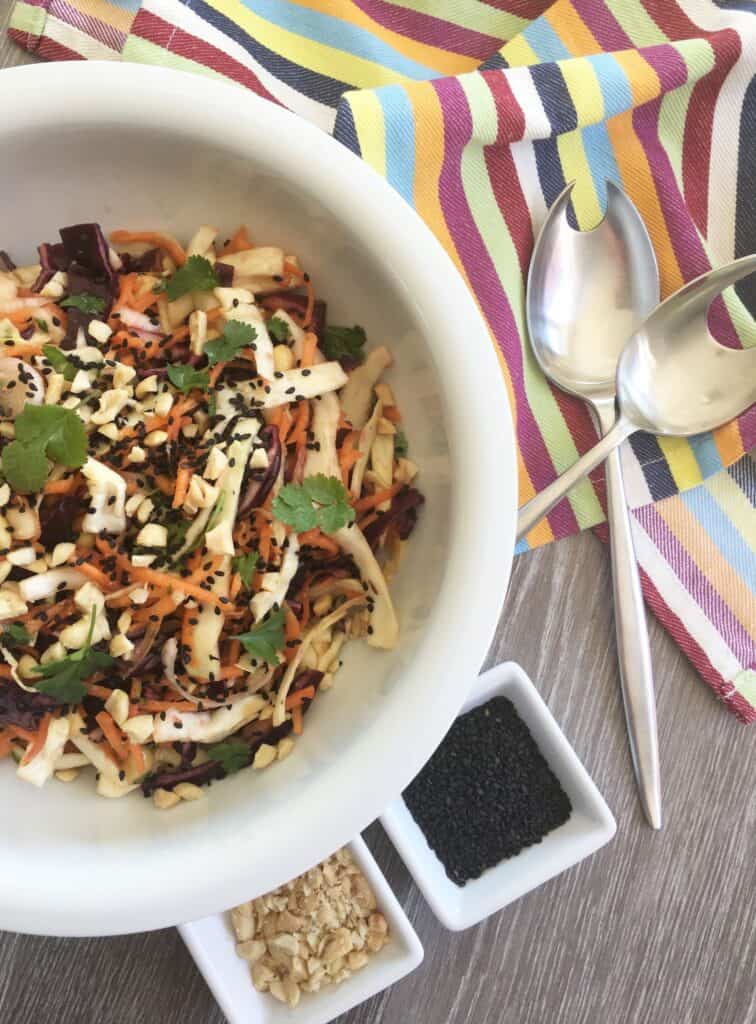 coleslaw in a serving bowl