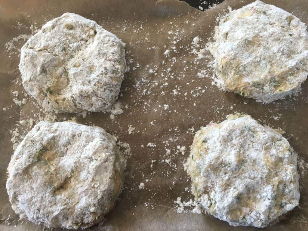 floured burgers