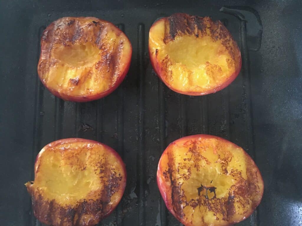 nectarines on the grill