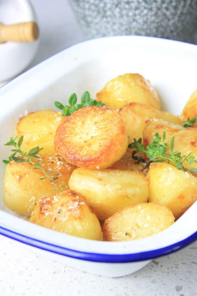 bowl of the roast potatoes recipe