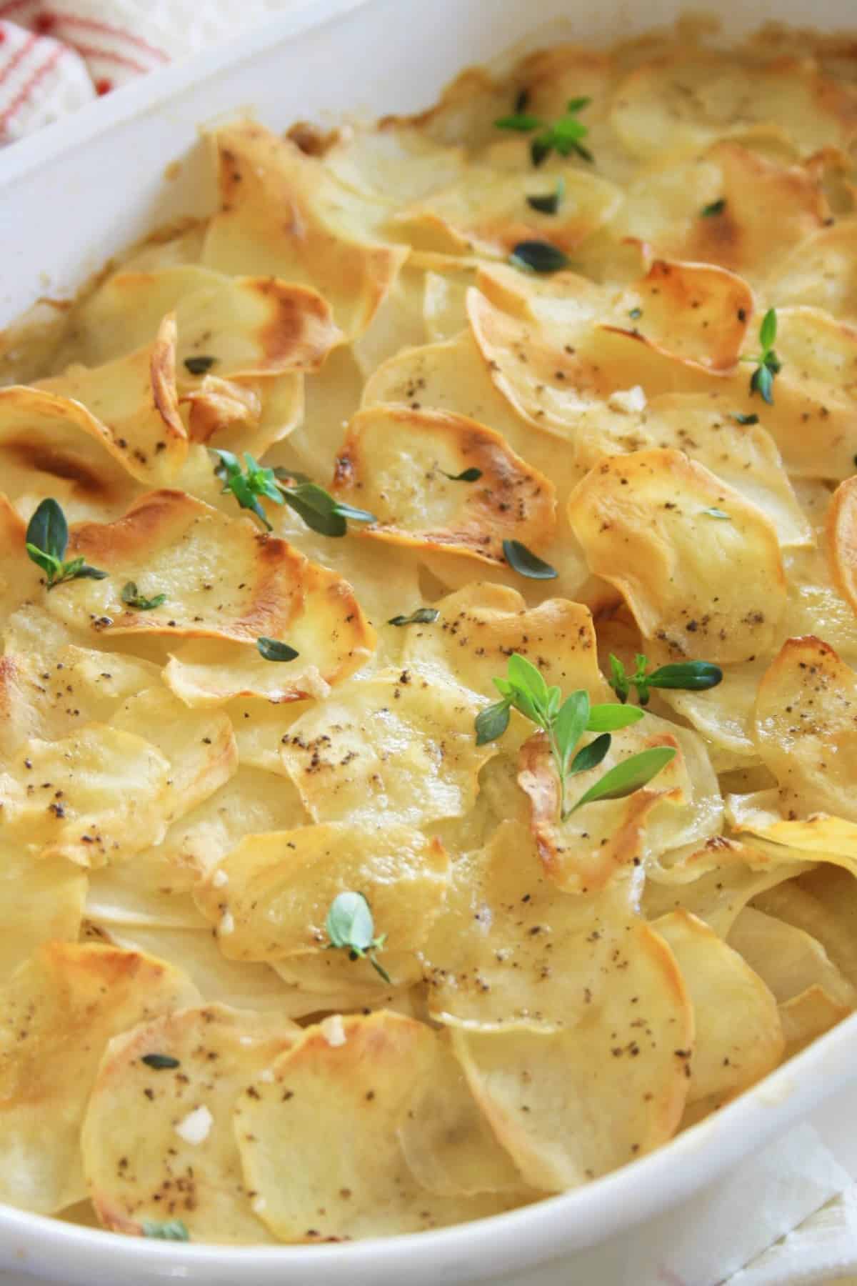 potatoes boulangere - French onion potato bake.