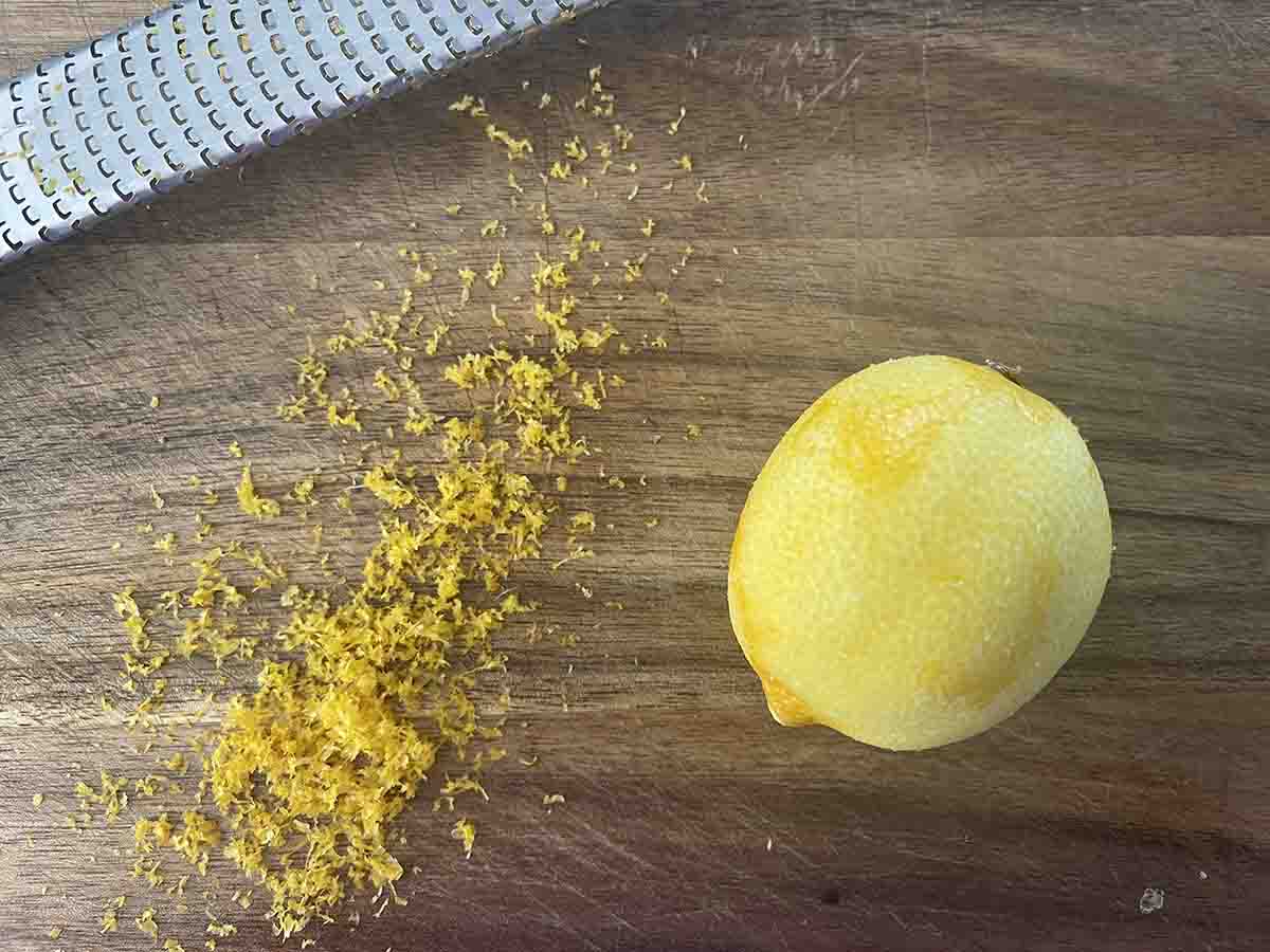 lemon zested.