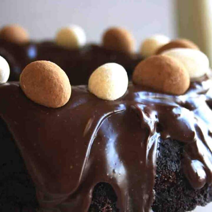 Chocolate Easter Bundt Cake with Ganache Chez Le Rêve Français