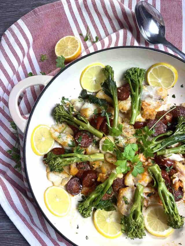 Cod Cheeks and Chorizo Chez Le Rêve Français