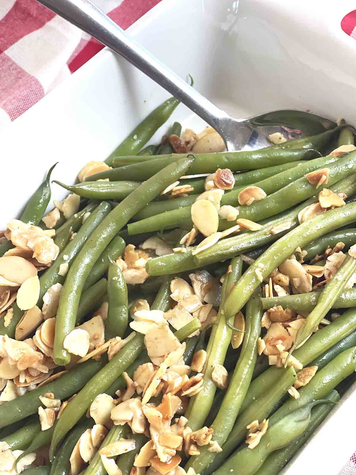 close up of green beans.