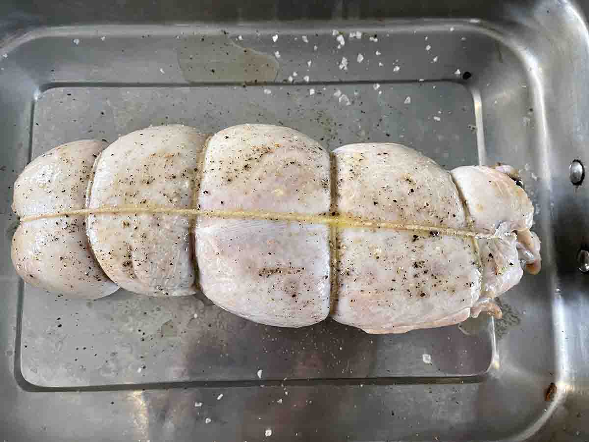cooked turkey breast.