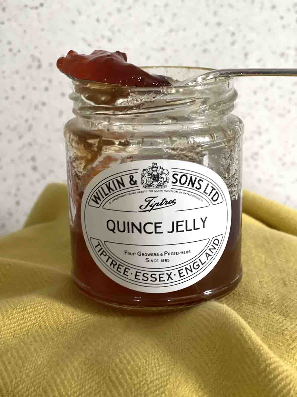 quince jelly in a jar.