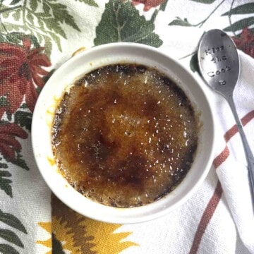 pot of cofee creme brulee.