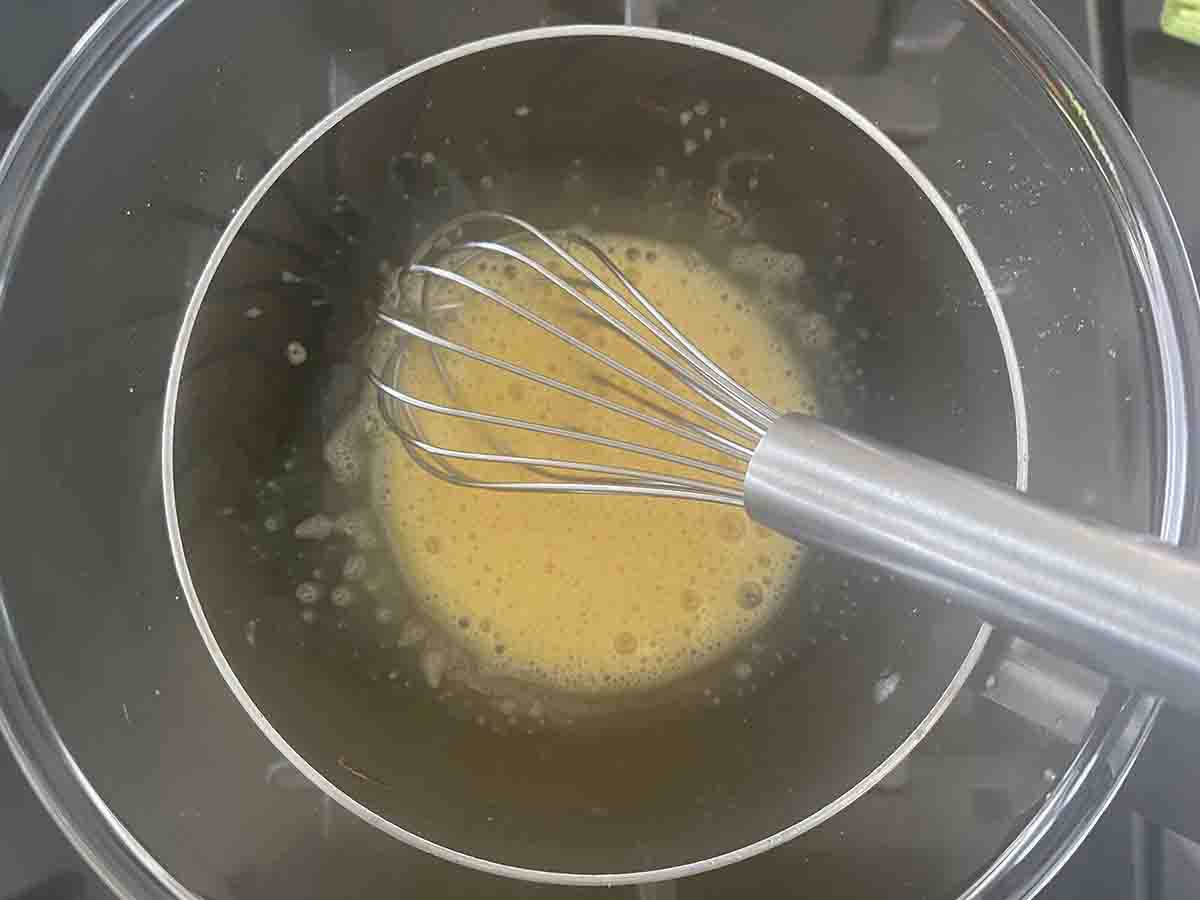 egg yolks in a bowl.