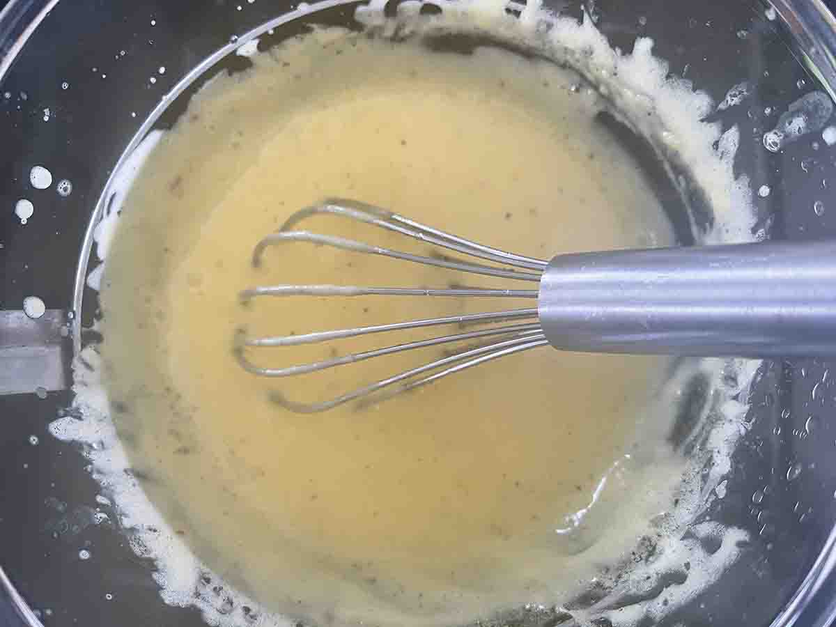 seasoned saffron hollandaise sauce to serve.