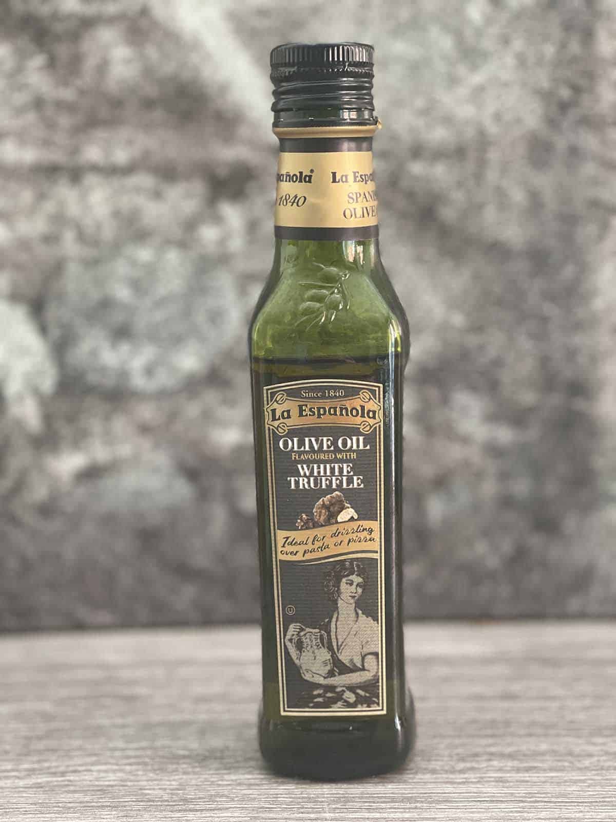 bottle of truffle oil.
