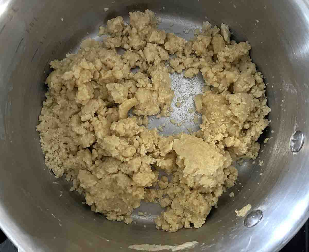 butter and flour in a saucepan.