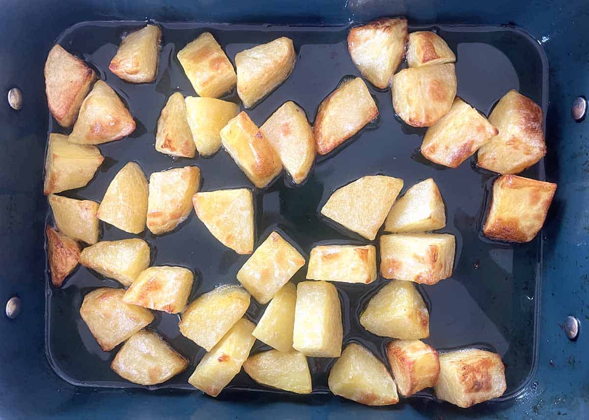 part roasted potatoes.