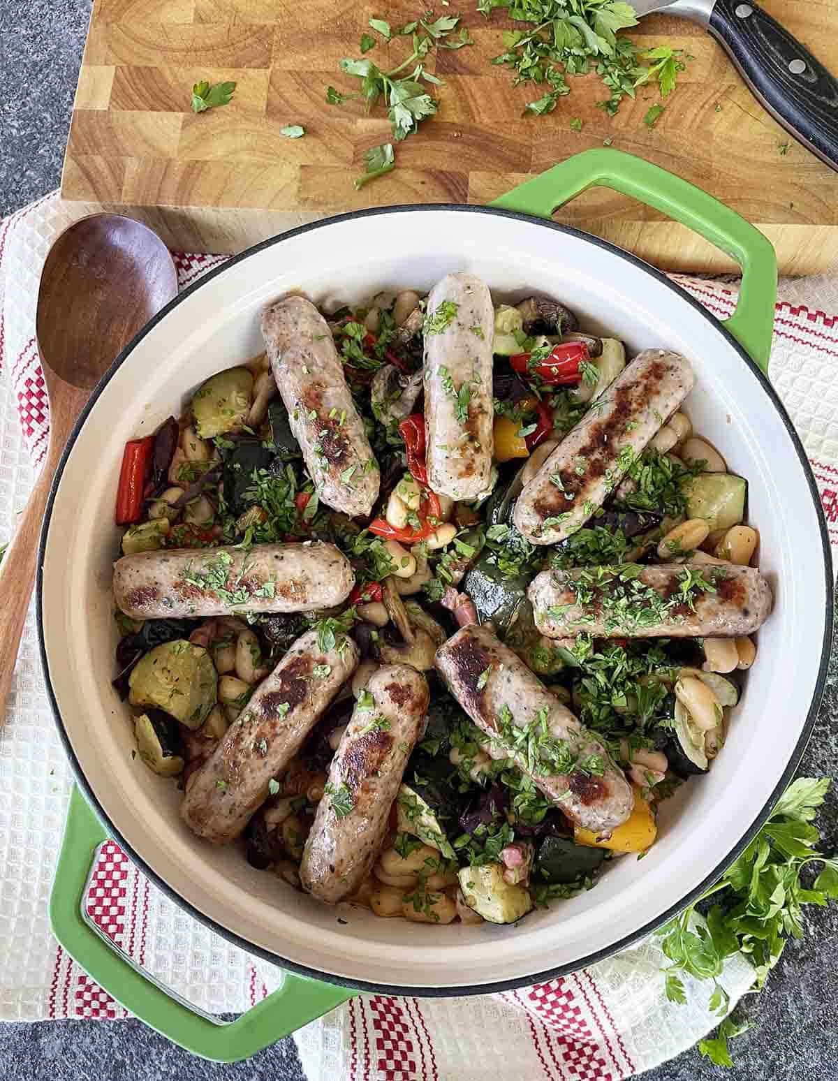 cassoulet in a dish.