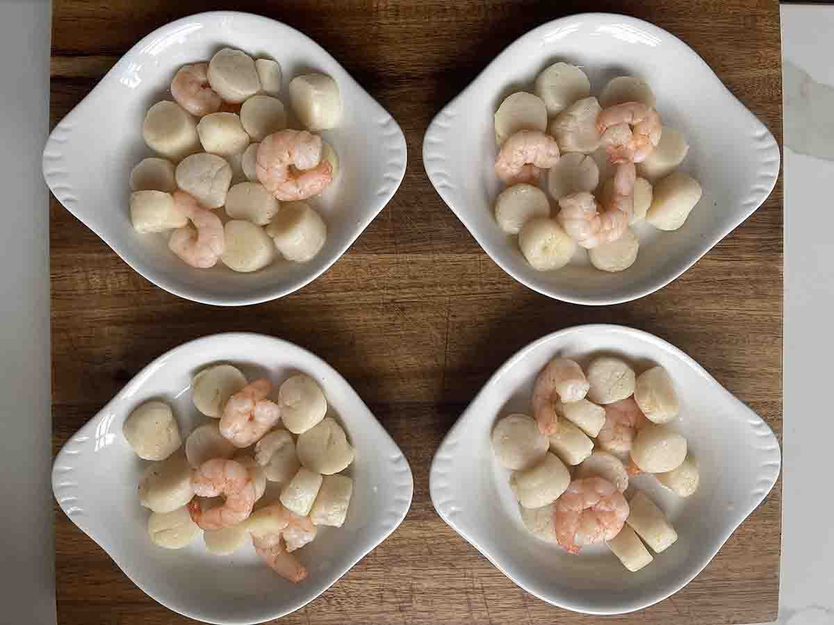shellfish in four dishes.