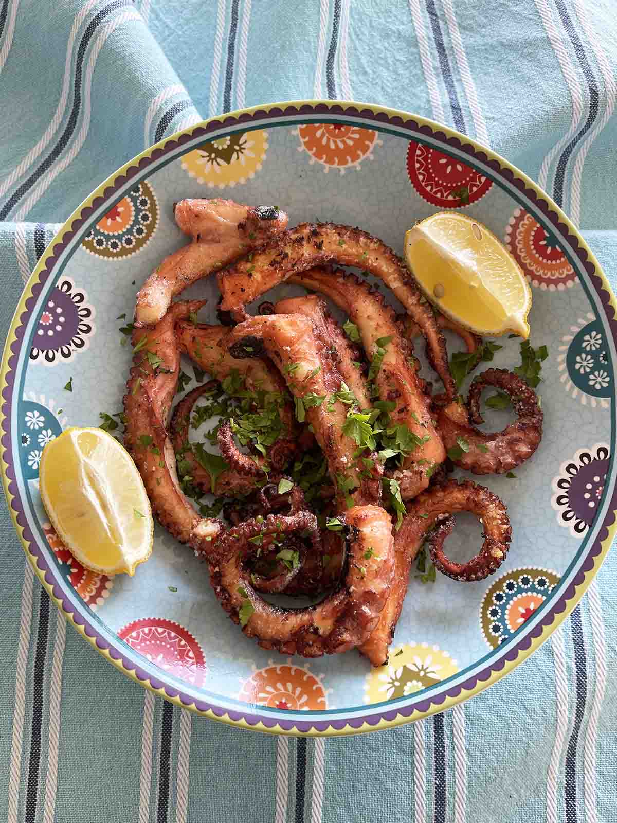 crispy braised octopus.
