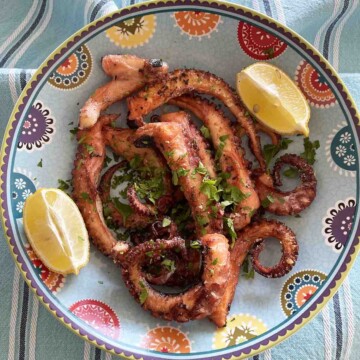 crispy braised octopus.
