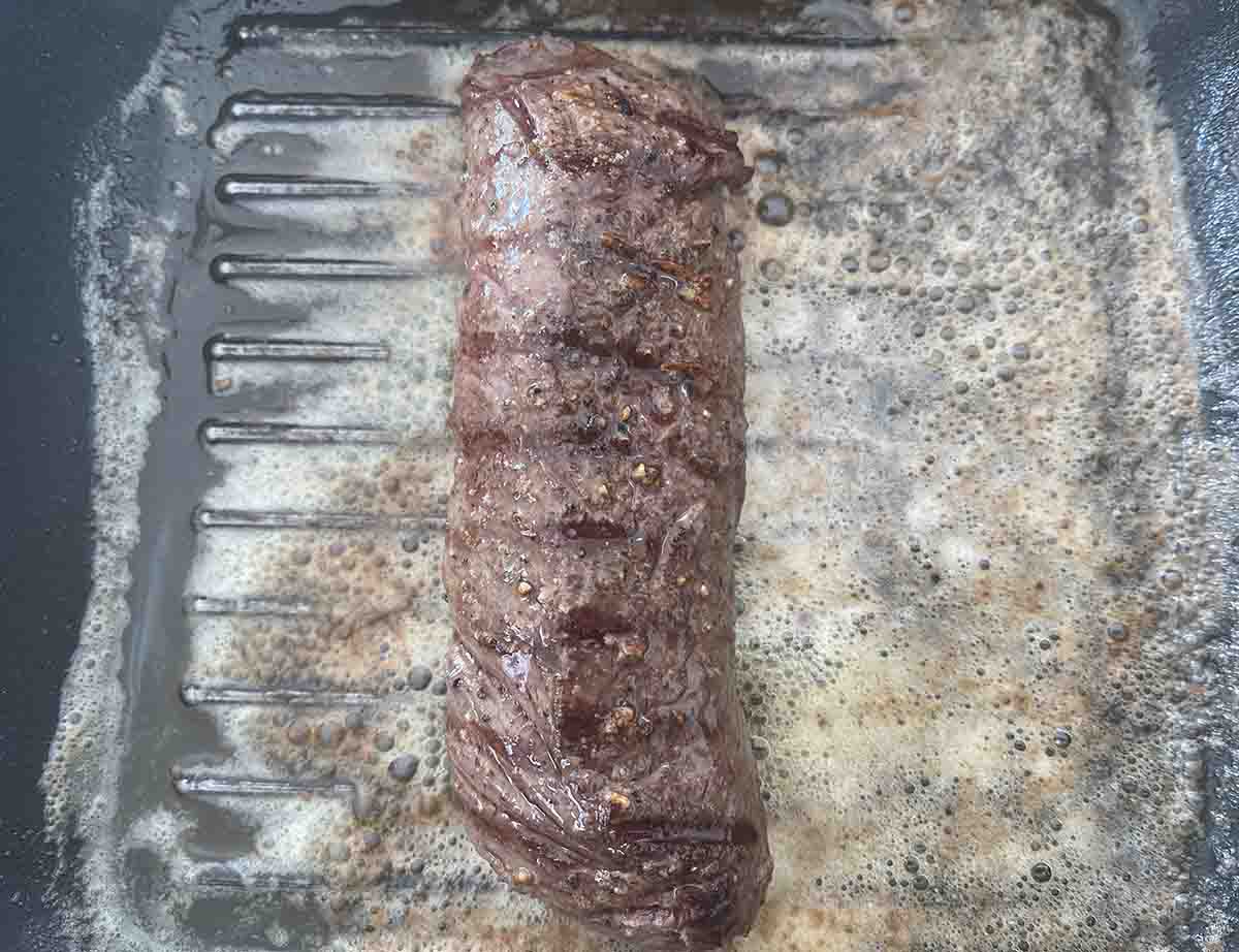 onglet basted with butter