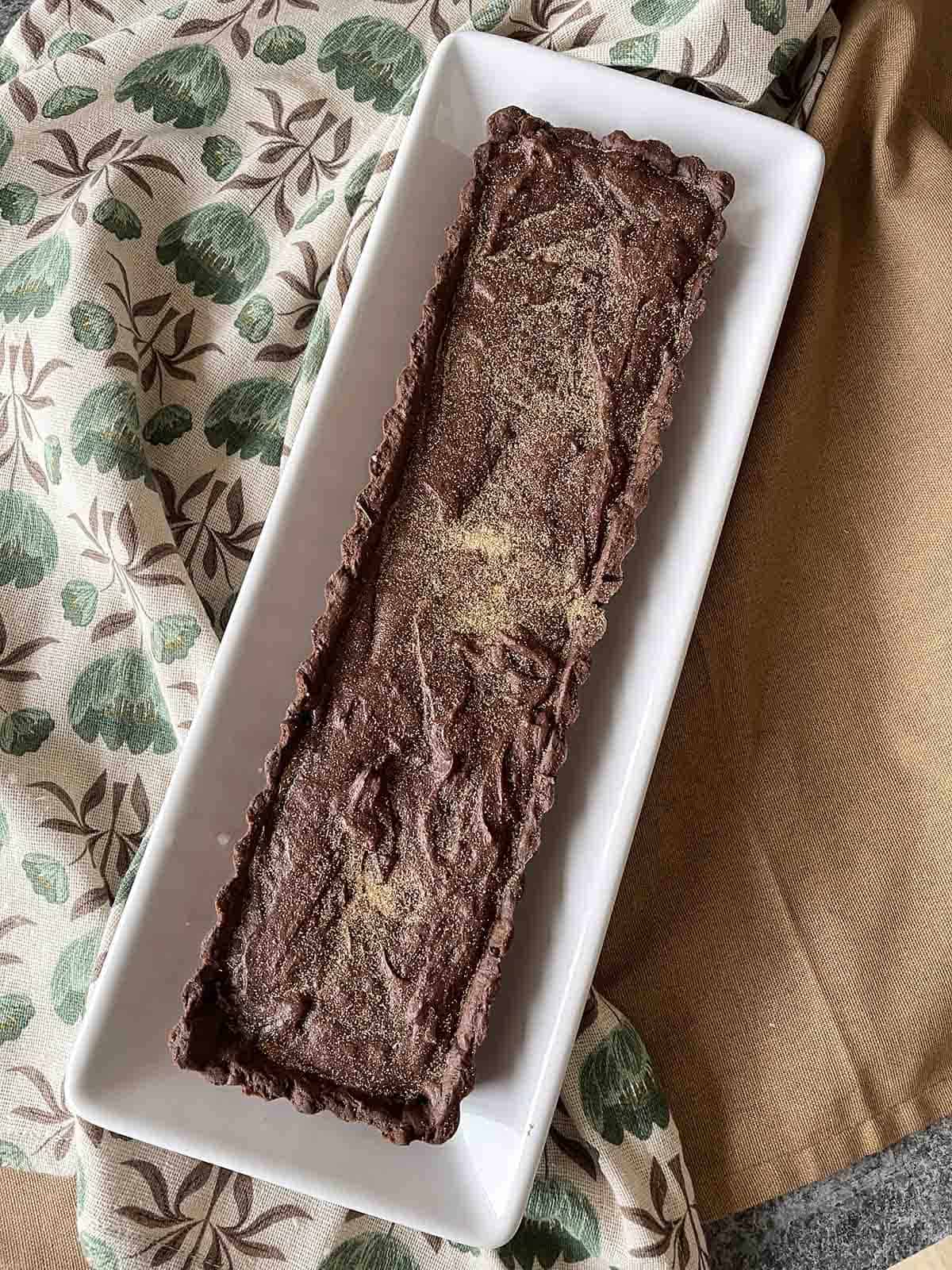 salted caramel chocolate tart.
