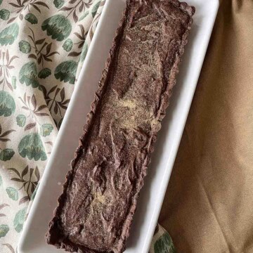 salted caramel chocolate tart.