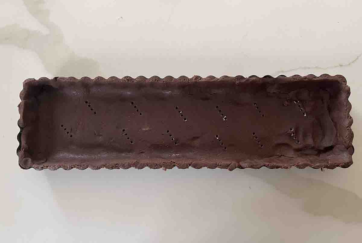 tin lined with pastry.