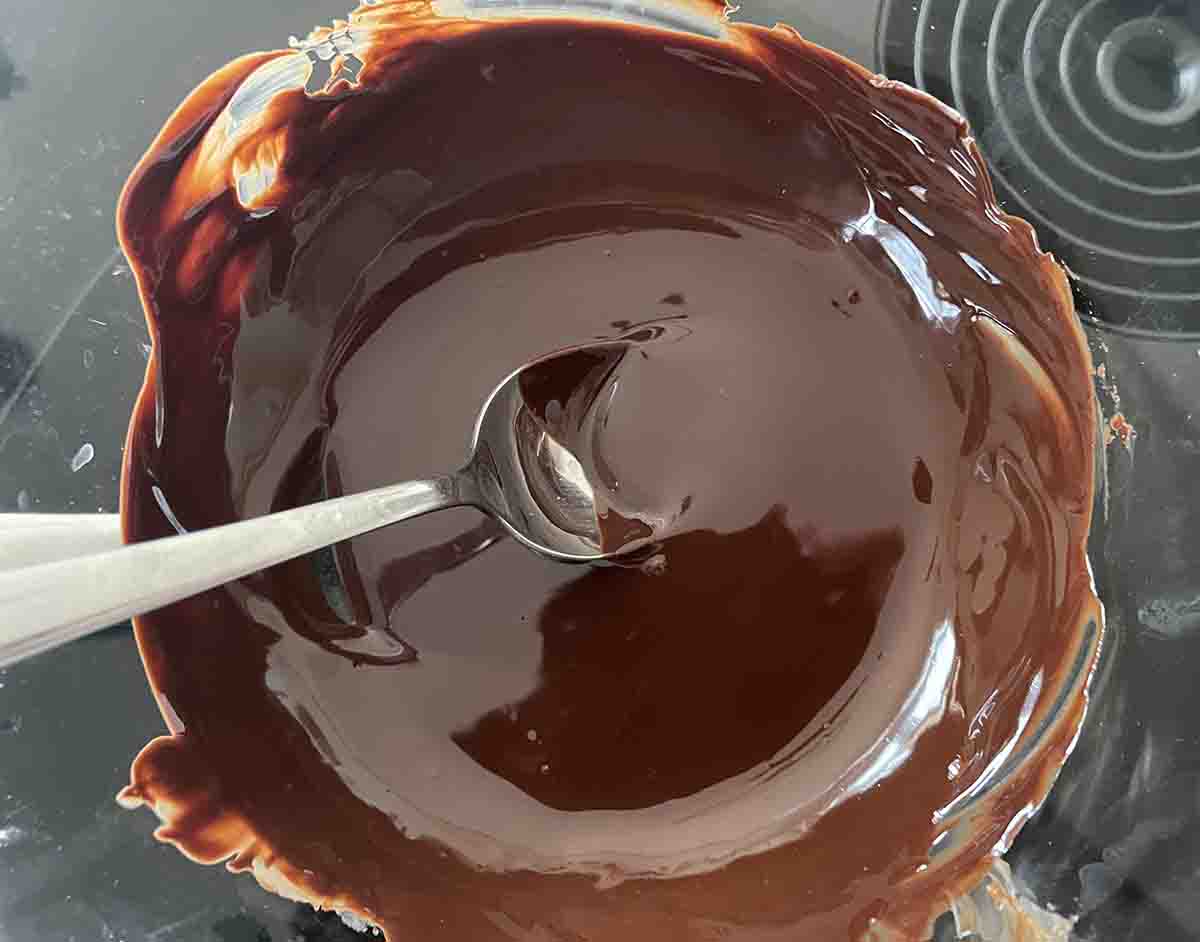 melted chocolate.