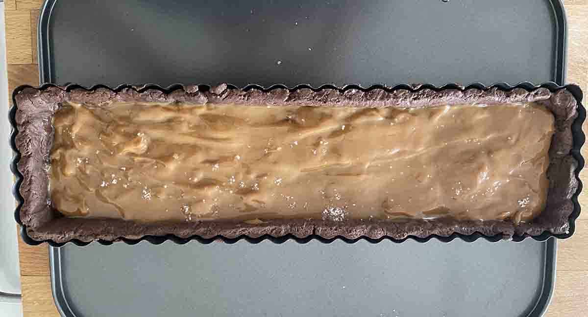 shell filled with caramel.